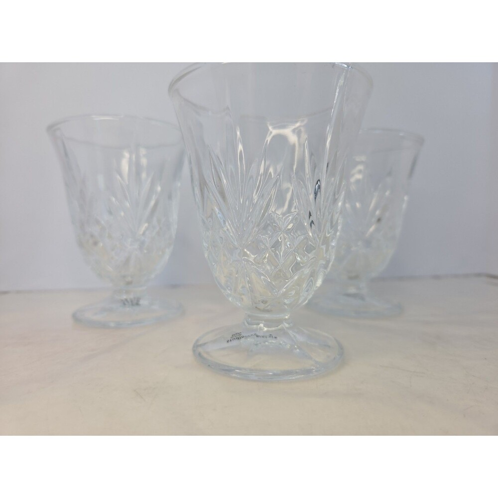 Pristine Set of 3 Studio Crystal by Studio Silversmiths Goblet Glasses NWOB